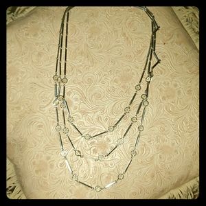 3 layered bar chain necklace